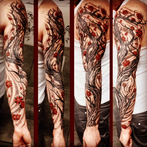 #conradolevy #tree #freehand #cherry #tattoo #pamplona #spain #style #motifs #artist #shop #tatuaje #tatuagem #tatouage #tatuaggio #