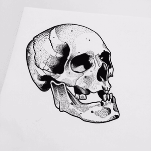 Dotwork skull design