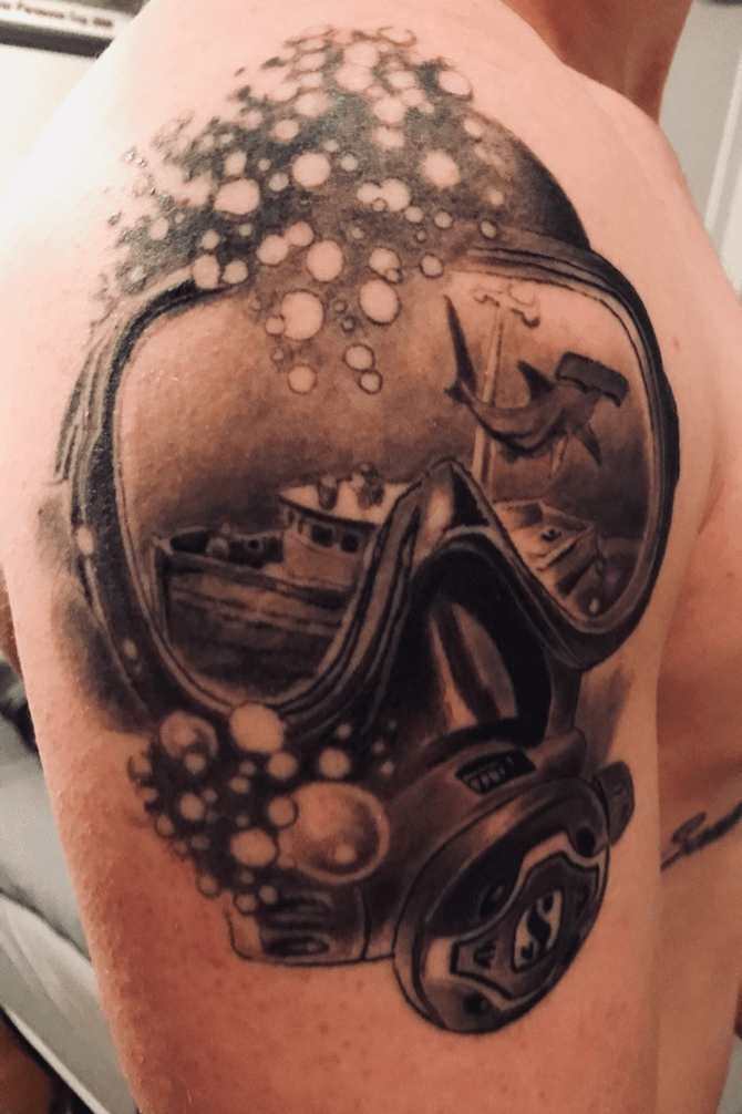 Pin by Kyle VanderStel on tattoo  Dove tattoos Scuba tattoo Scuba diving  tattoo