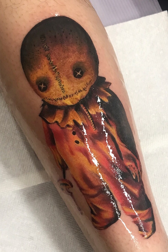 Marcin Sonski on Twitter Sam tattoo from Trick r Treat movie  blackandgreytattoo realistictattoo horrortattoo trickrtreattattoo  creepytattoo tattooedgirls girltattoo marcinsonskitattoo  dublintattooartist dublintattoo httpstco 