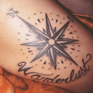 One of my favorite tattoos #Wanderlust #Compass #Travel #Trip #RosadosVentos #Ink #Chicano 