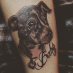 I got this tattoo in memory of ny childhood dog who just recently passed away...i miss her so much! 