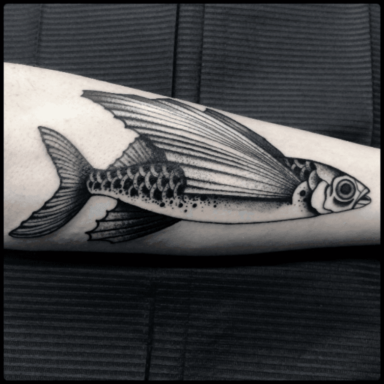 Broken Hearts Tattoo Club  Flying fish tattoo done by wade  Facebook