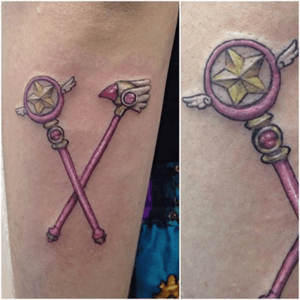 Clow card wand and star card wand crossed tattoo #clow #star 