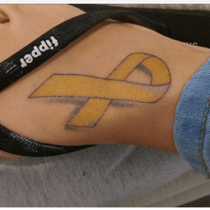 Suicide awareness and prevention ribbon 