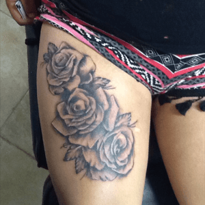 Soft grey #roses by matt #tattoo #phoenixaz