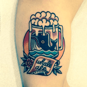 #traditionaltattoo #beer #whale 