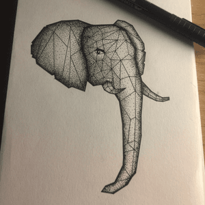 #elephant #drawing #drawingtattoo #stipple #poitillism #tattoo #animal #animalart 