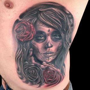 Tattoo by PeeWee.See more of PeeWee's work here: http://www.larktattoo.com/long-island-team-homepage/peewee/#DayOfTheDead #DayOfTheDeadTattoo #DíaDeMuertos #DíaDeMuertosTattoo #rose #rosetattoo #tattoo #tattoos #tat #tats #tatts #tatted #tattedup #tattoist #tattooed #inked #inkedup #ink #tattoooftheday #amazingink #bodyart #tattooig #tattoosofinstagram #instatats  #larktattoo #larktattoos #larktattoowestbury #westbury #longisland #NY #NewYork #usa #art