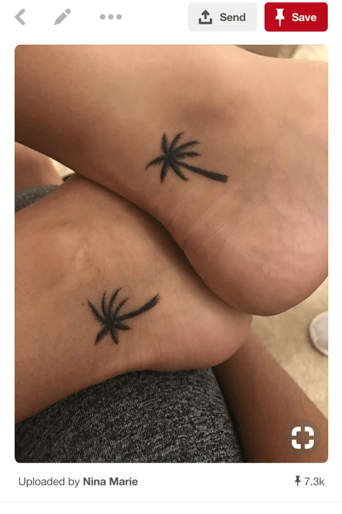 Tattoo tagged with tree small kalula micro tiny palm tree ankle  hand poked ifttt little nature  inkedappcom