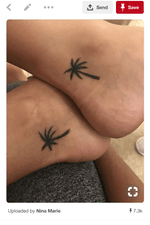 Palm tree tattoo on ankle