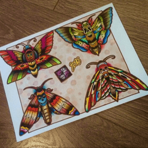 #deathmoth sheet from a while ago #tattoo #tattooflash #spitshade 