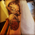 2nd session #pocketwatch  #secondtattoo #sleeve #sleeveinprogress #gettingthere 