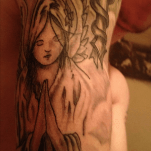 #angel #sleeve #halfsleeve #tattoo #ink #rip 