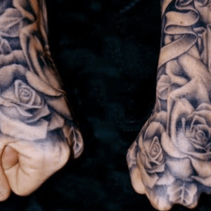 Rose hand tattoos #rose #hand 
