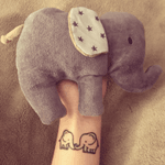 #elephant #tattooedgirl #matchingtattoo #Mummy #cuteelephant 