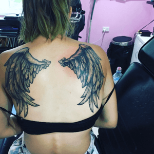 My first tattoo with more to come, this was for my lost one and also my connection with angels and angel cards 😊