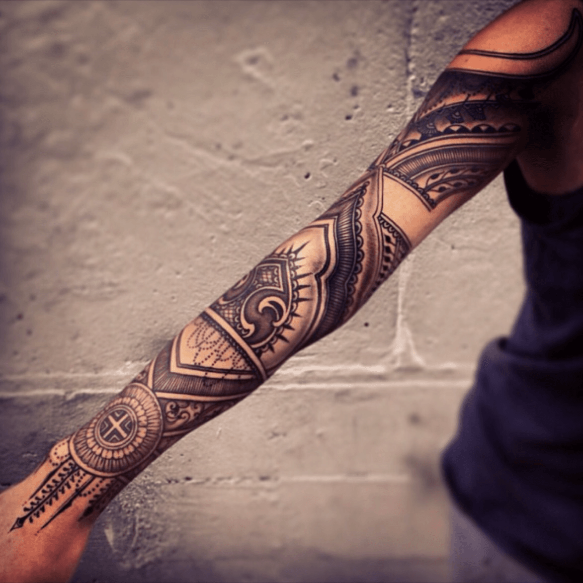Tattoo uploaded by Adyson Laidlaw  sun mandala halfsun arm henna  tattoo  Tattoodo