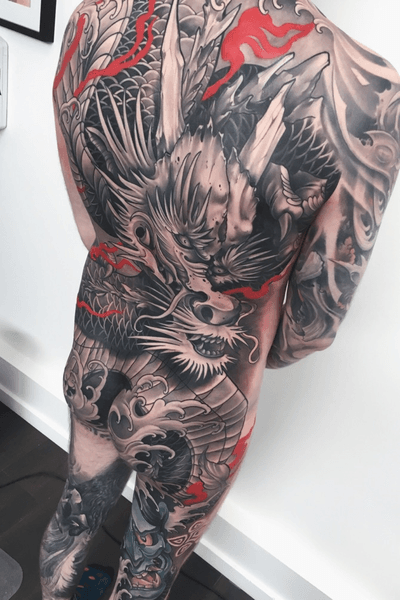 Dragon backpiece #dragon #japanese #tattodo #wearesorrymom