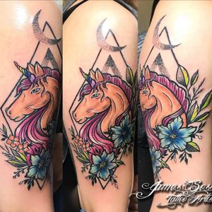 #unicorn #unicorntattoo #CostaRicaTattoo #inkbeatdowntattoostudio #jamessossatattooartist 