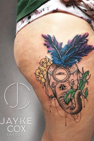 Take a trip to India 🐘 for Sarah’s Grandad. Sponsored by @tattoobuzzbalm 🐝 •done with @truegenttattoosupplies @stencilanchored @nocturnaltattooink • #jaykecoxtattoos #lineworktattoo #elephanttattoo #watercolourtattoo #hiptattoo . . . . . . . . #tattoo #tattoos #ink #tattooist #darwen #inkmagazine #tattooart #artist #tattoolife #newink #love #blackburn #lancashire #tattooedannaked #uktattoo #blacktattoomag #inked #skinartmag #blackwork #blackandwhite #silverbackink #blackworktattoo #skinartmag #thebesttattooartists #bootytattoo • @barber_dts @bnginksociety @tattoolanduk @uktta @tattooculturemagazine @inkcoholics @inksav @inkjunkeyz @silverbackink @skinart_mag @supuerb_tattoos @bnginksociety @inteeze @globaltattoomag @tattoolifemagazine @tattoo_art_worldwide @clean.ink @lifeinked @tattoos_black_and_gray @tattoomad @support_good_tattooing_uk @inked_artists_ @undertheskintattoomagazine @tattooculturemagazine @superb_tattoos