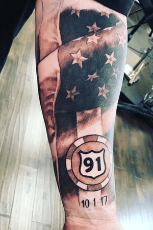 Memorial for the #route91 shooting in las vegas #rt91harvest #mikemoralestattoo