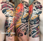 Japanese tattoo. Japanese sleeve. #koi #japanese #japanesetattoo #halfsleeve #irezumi #japanesesleeve #colortattoo #koifish #tattooartist #tattooart #bardadim 