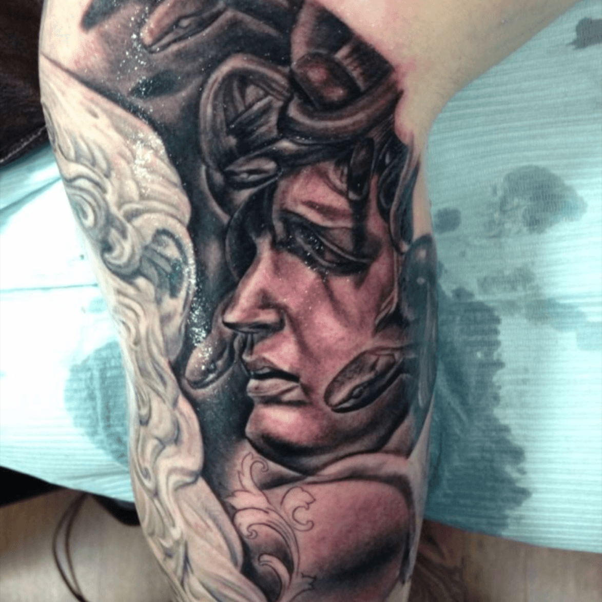 Tattoo uploaded by Goldie • Medusa #snakes #snake #color #linework
