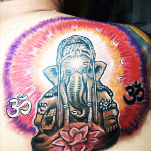Ganesh tattoo by Kali V #ganesh #religious #Hinduism #elephant #religioustattoo 