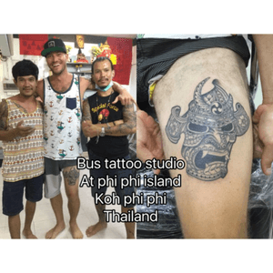 #samurai #tattooart #tattooartist #Bambootattoo #traditional #tattooshop #at #Bustattoostudio #phiphiisland #thailand🇹🇭#tattoodo #tattooink #tattoo #phiphi #kohphiphi #thaibambooartis #thailandtattoo Artist by Bus witsawat thongon 🙏🏻🙏🏻🙏🏻🙏🏻🙏🏻thank you so much🙏🏻🙏🏻🙏🏻🙏🏻🙏🏻🙏🏻 Situated in the near koh phi phi police station , Bus tattoo is a small studio run by Mr.Bus, an experienced and talented tattooist who can perform his art both with bamboo stick and with electric tattoo gun. Cover ups, free hand designs, custom designs - any style can be realized at Bus tattoo studio. As in mostly any shop nowadays, needles are disposable and used only once at Bus tattoo studio