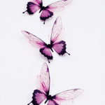 Change the colours of the butterflies, add on a pocket watch. #megandreamtattoo 
