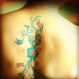 First tattoo #22 years old #flower #butterfly #laserena 