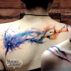 Watercolor dandelion tattoo #tattoo #marianagroning #karmatattoo #cdmx #MexicoCity #watercolor #watercolortattoo #watercolortattooartist 