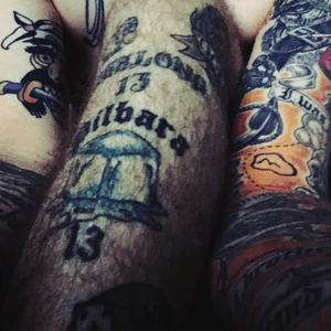 Leg peices from my travels; Half finished pirate sleeve on the left arm and a Sailor Jerry piece on the right :)#LegSleve #LegTattoos #Pilbara #Geelong #Australia #Travel #Travels #Travelling #TravelTattoos #SailorJerry #Pirate #Piratetattoo #Piratemap #PirateSleeve #GuysWithTattoos #GuysWithInk #TattooedGuys 