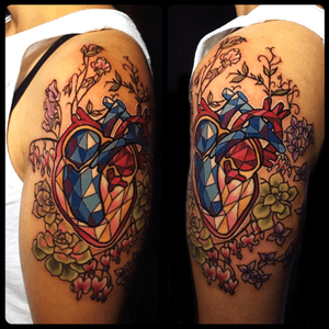 Heart and flowers from my guest spot at An Tattoo ❤🌸 To book in email kbeetattoo@gmail.com #katiebeeart #tattoo #tattoos #ink #inked #yegtattoos #calgary #calgarytattoo #edmontontattoo #ladytattooers #fusionink #neotat #stencilstuff #inkess #inkjunkeyz #iloveyourtattoos #inkspiringtattoos #taot #tattedskin #tattooworkers #tattooersubmission #thebesttattooartists #hearttattoo #geometrictattoo #flowertattoo #anatomicalheart #colortattoo #armtattoo #tattoodo