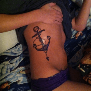 This anchor and rosary tattoo are to represent my father who is a commander in the united states Navy. 