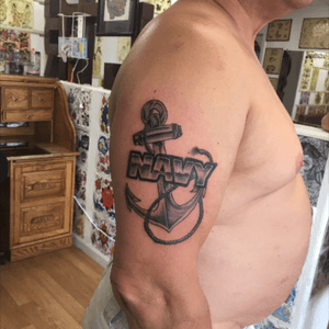 rm tattoo #celebritytattoo #tatted #tattooed #armtattoo #wikipedia  a retires navy veteran came in today with an idea of a simular tattoo i used the same concept sketched my own pattern and went in he was happy ty dor looking