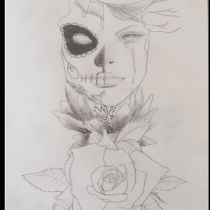 Been 3 years since ive drawn this for my back piece... Been struggling to finish it.. Cant gather myself to... Very sensitive piece... 