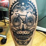 Cyclist inspired sugar skull