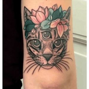Three eyed cat tattoo #cat