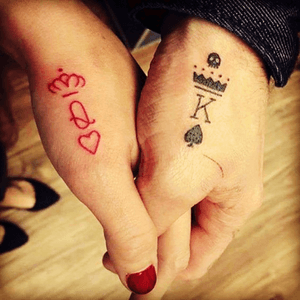 Tattoos by myttoos.com - King 🤴♠️ + Queen 👸❤️