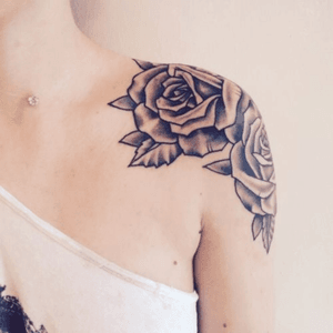 Rose shoulder tattoo #rose 