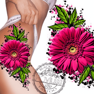 Flower tattoo design #tattoodesign #flower #girlytattoo 