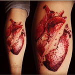 By Vlad Tokmenin  WOW, just WOW. #anatomicheart #tattoo #armtattoo #bigtattoo #awesome #loveit #redink #heart #brokenheart 