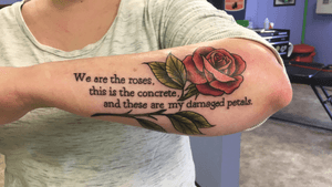 Rose with Tupac Poem