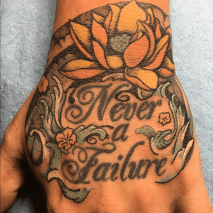 Hand enhancement @ Bad Monkey Tattoo / Virginia (words were already there from a previous artist)   Tattoo by B-Train A.K.A. brianbtrainchambers @ Instagram                                  BAD MONKEY TATTOO