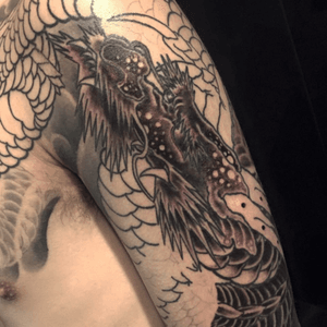 dragon inprogress #tattoo #ink #dragon #japanesetattoo 