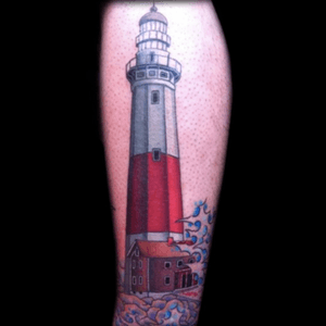 Tattoo by Lark Tattoo artist/owner Bruce Kaplan. #lighthouse #color #water #ocean #waves #montauk #montauklighthouse #leg #NY #ILoveNY #brucekaplan #owner #artist #ownerartist #artistowner #LarkTattoo #LarkTattooWestbury #NY #BestOfLongIsland #VotedBestOfLongIsland #BestOfNYC #VotedBestOfNYC #VotedNumber1 #LongIsland #LongIslandNY #NewYork #NYC #TattoosEvenMomWouldLove  #NassauCounty #tattoo #tattoos #tat #tats #tatts #tatted #tattedup #tattoist #tattooed #tattoooftheday #inked #inkedup #ink #tattoooftheday #amazingink #bodyart