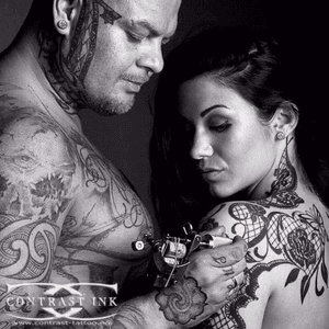Arild Flatebø and Susanne Yvonn Pettersen - Tattoo artist and piercing artist at #contrastinktattoo #welovegreatink #lacetattoo #tattoostudio #sandefjord #norway #tattoodoo #tattooartist 