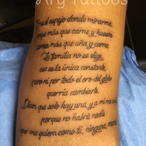 Tattoo de texto 📝 Ary Tattoos